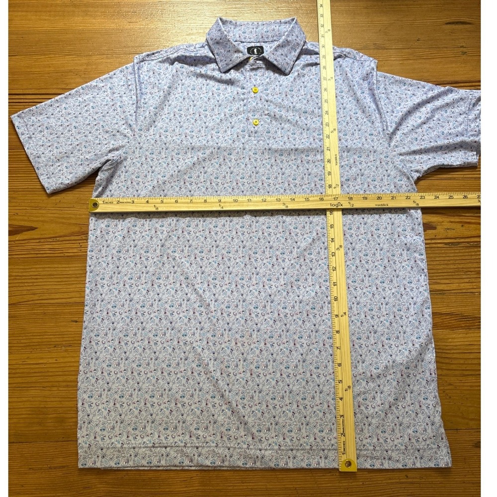 U Suck At Golf Polo Shirt Mens Large Purple Novelty Beverage Stretch‎ SIZE L - Picture 6 of 7